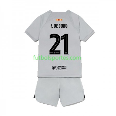 Camiseta FC Barcelona Frenkie de Jong 21 Niño Tercera Equipación 2022/2023